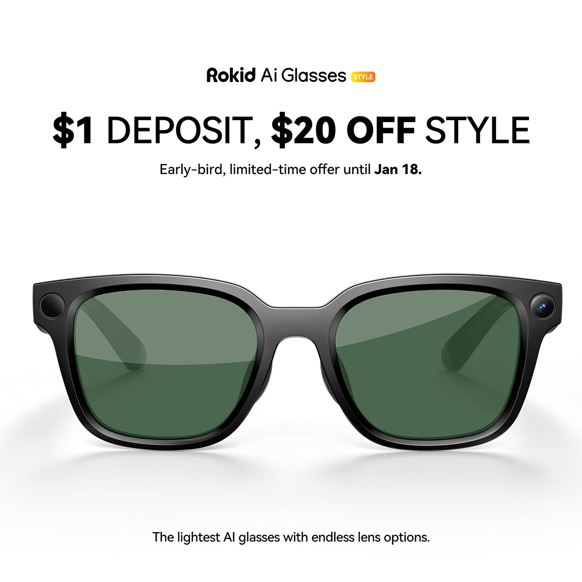 Rokid AI Glasses Style Pre-order Benefits - 