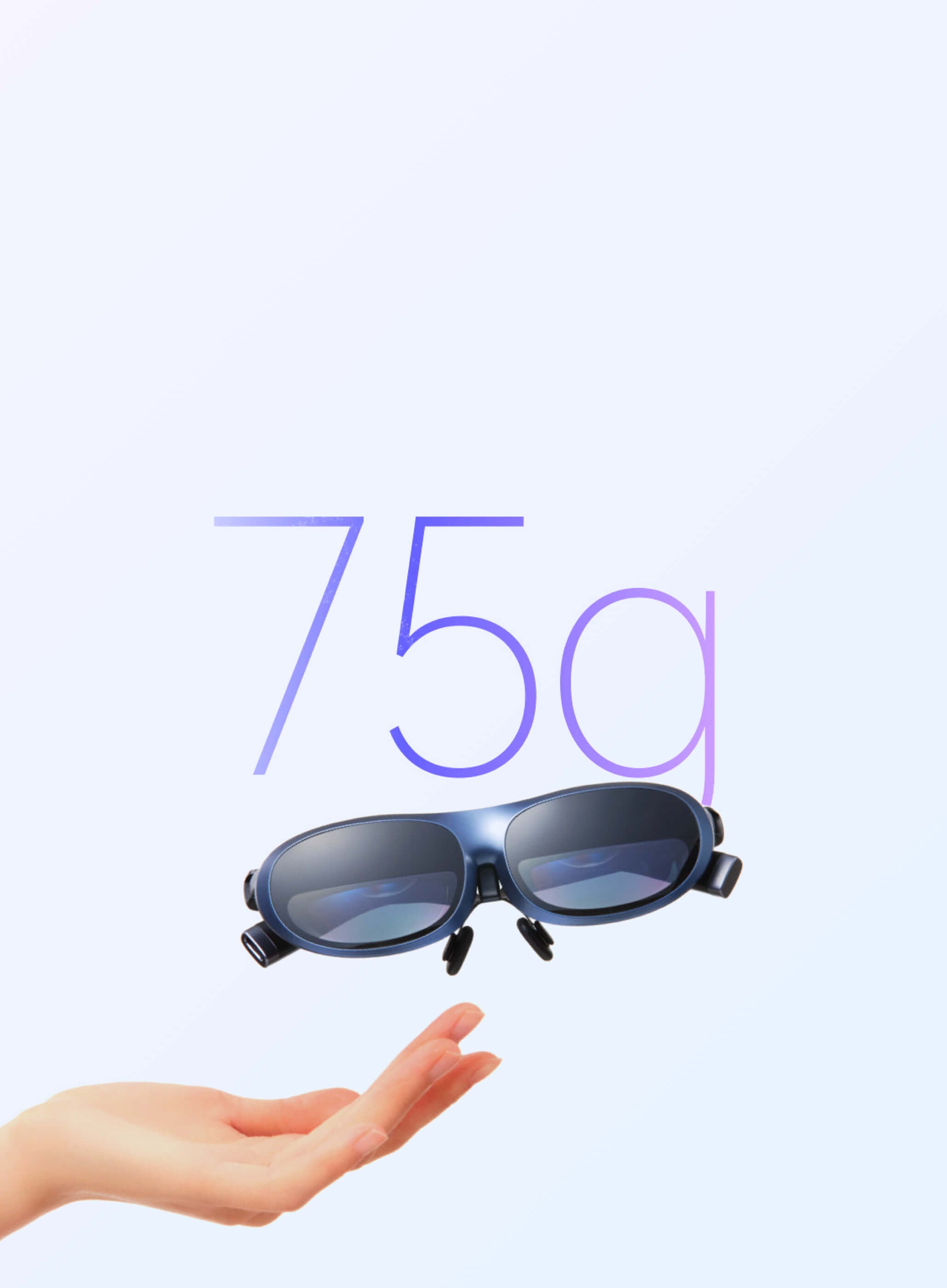 Rokid MAX intelligent glasses with 75g in Weight