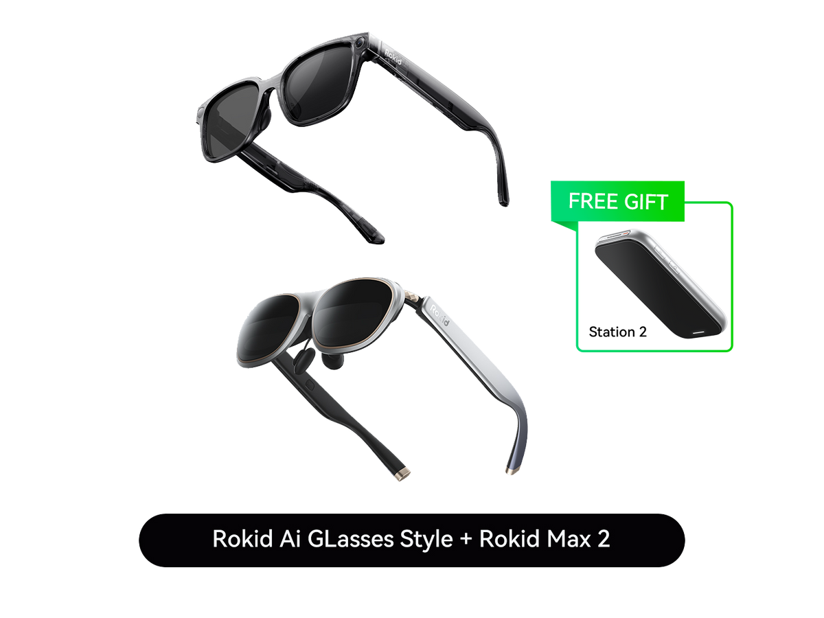 Rokid AI Glasses Style and Max 2 bundle